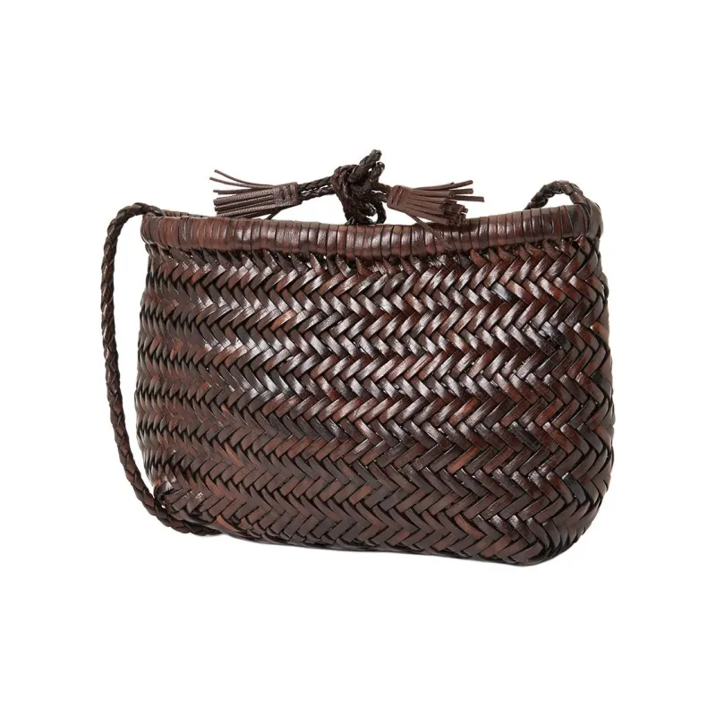 Dragon Diffusion Genuine Leather One Shoulder Handbag Women's Brown-1