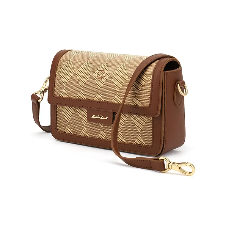 MashaLanti Pvc Shoulder Bag Regular Women's Dark Brown & Apricot/Brown/Coffee-13