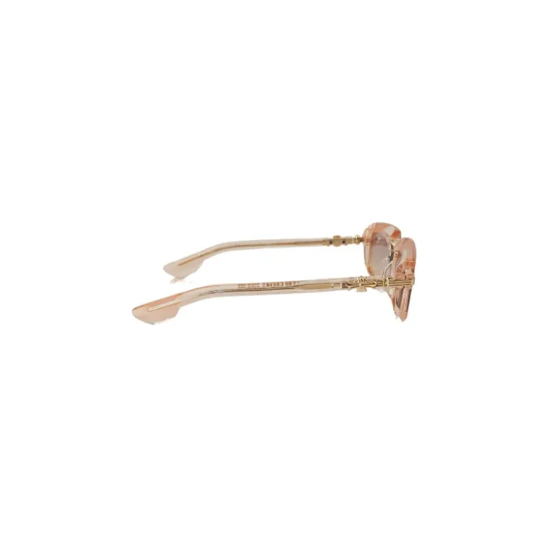 Chrome Hearts Acetate Irregular Shape Sunglasses Women's Brown-2