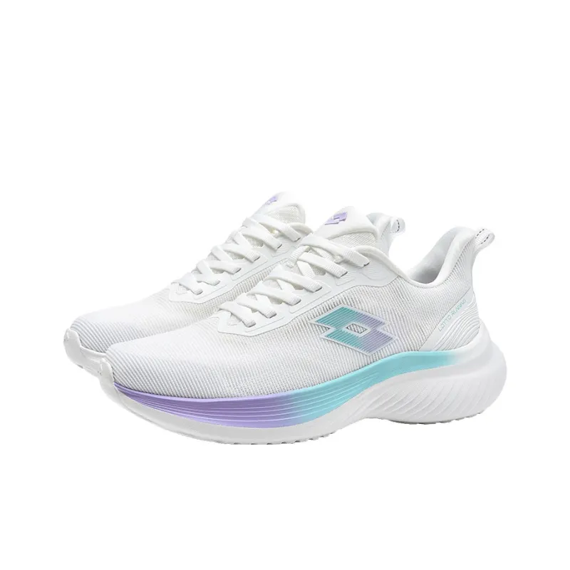 LOTTO Bai Ju 1.0 Cushioning Anti Slip Wear Resistant Breathability Low Top Running Shoes Women's White-2