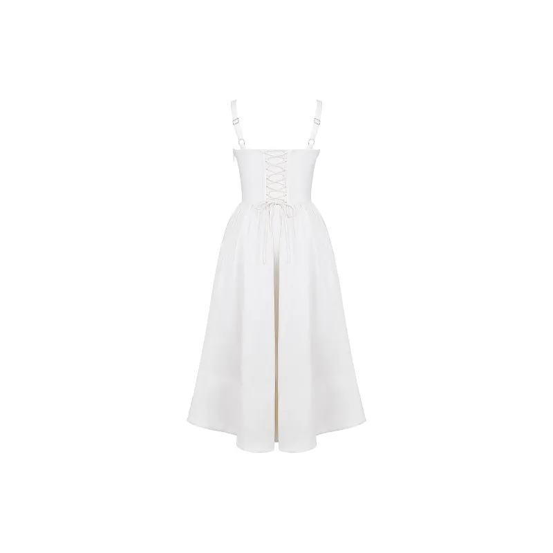 HOUSE OF CB KELLY Slip Dress Women's White/White-6