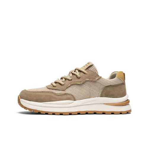 G.N.SHIJIA Low Top Casual Shoes Mens Khaki