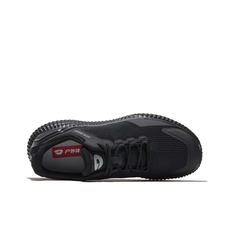 HOT POTATO Cushioned Wear Resistant Breathable Lightweight Low Top Running Shoes Unisex Black-3