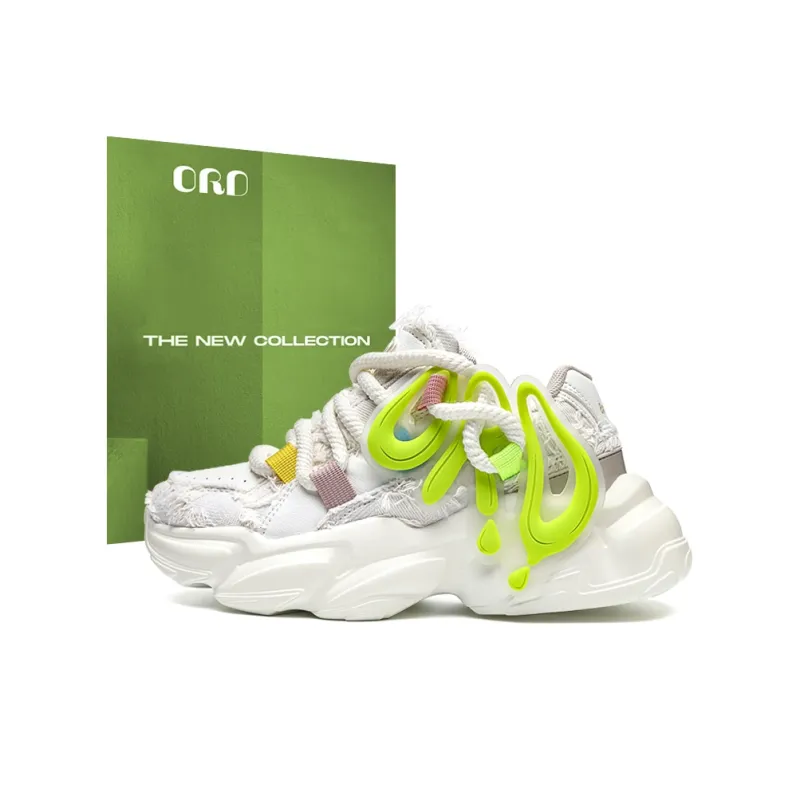 ORD Low-Top Chunky Sneakers Unisex Neon Green-6