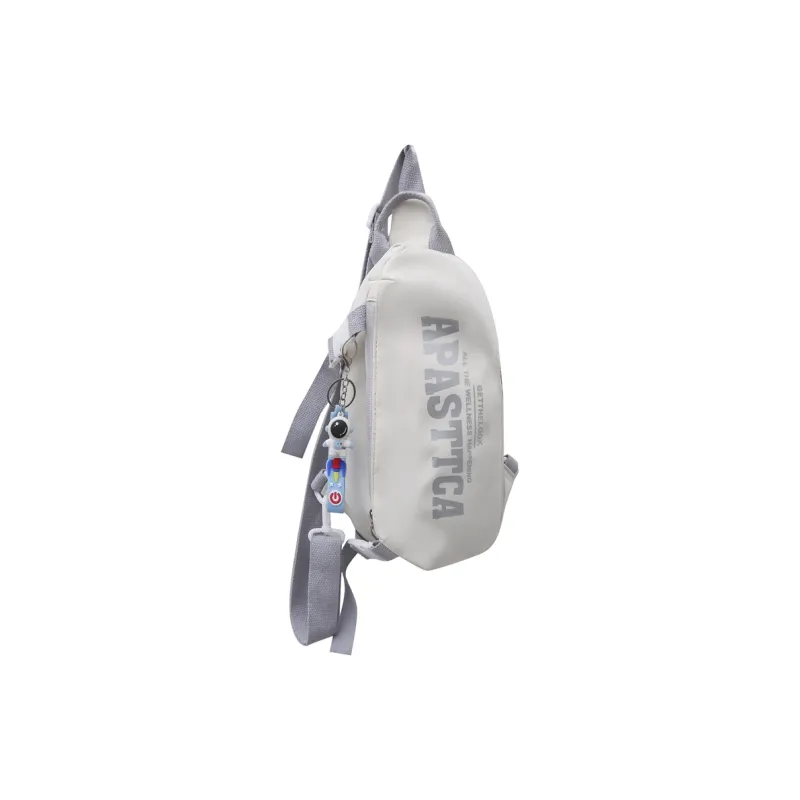 Alcohol Dragon Nylon Sling Bag Regular Unisex White Green/White Red/White Gray/Black-8