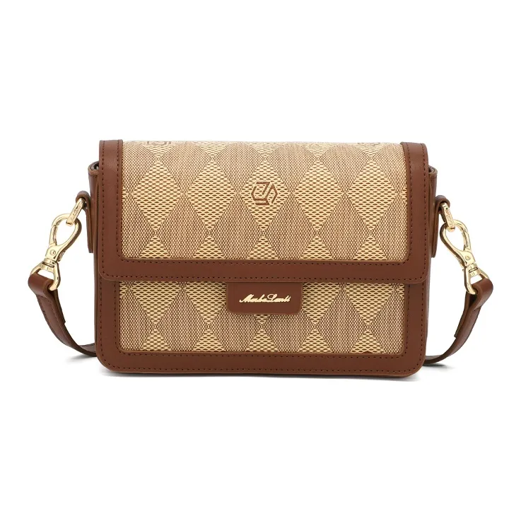 MashaLanti Pvc Shoulder Bag Regular Women's Dark Brown & Apricot/Brown/Coffee-12