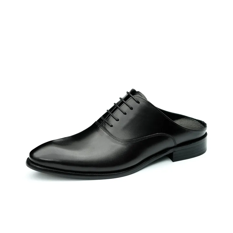 ASTON M.JAZZ Dress Shoes Men Low Top Black/Coffee-1