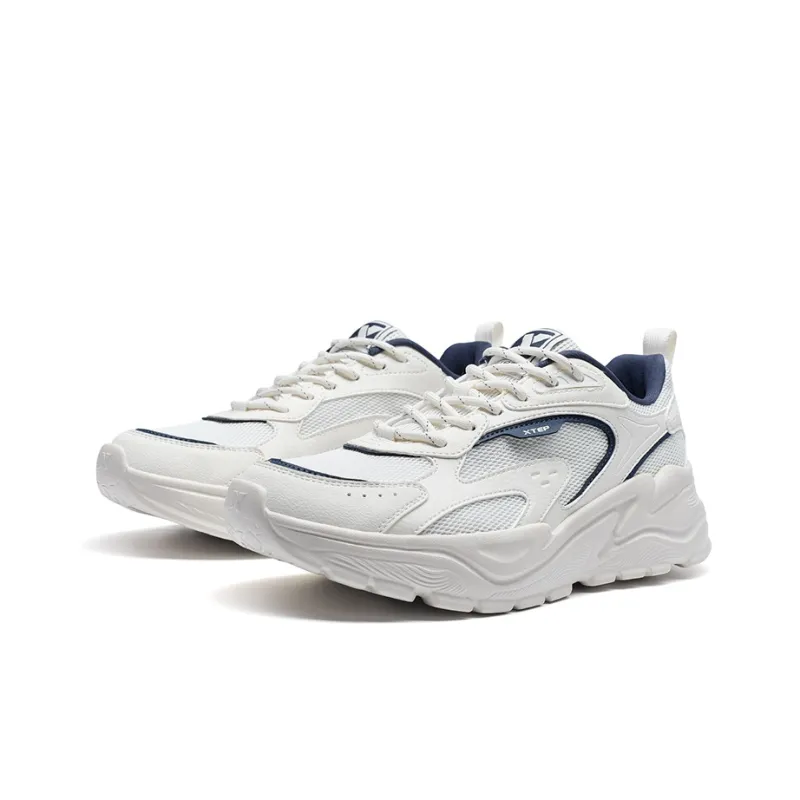 XTEP Nomadic Lightweight Low Top Casual Shoes Men's Sail White/Ink Teal-4