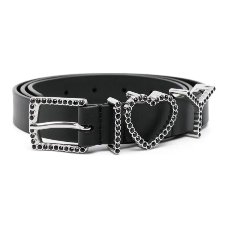 Y/Project Rhinestone-embellished Leather Belt-0