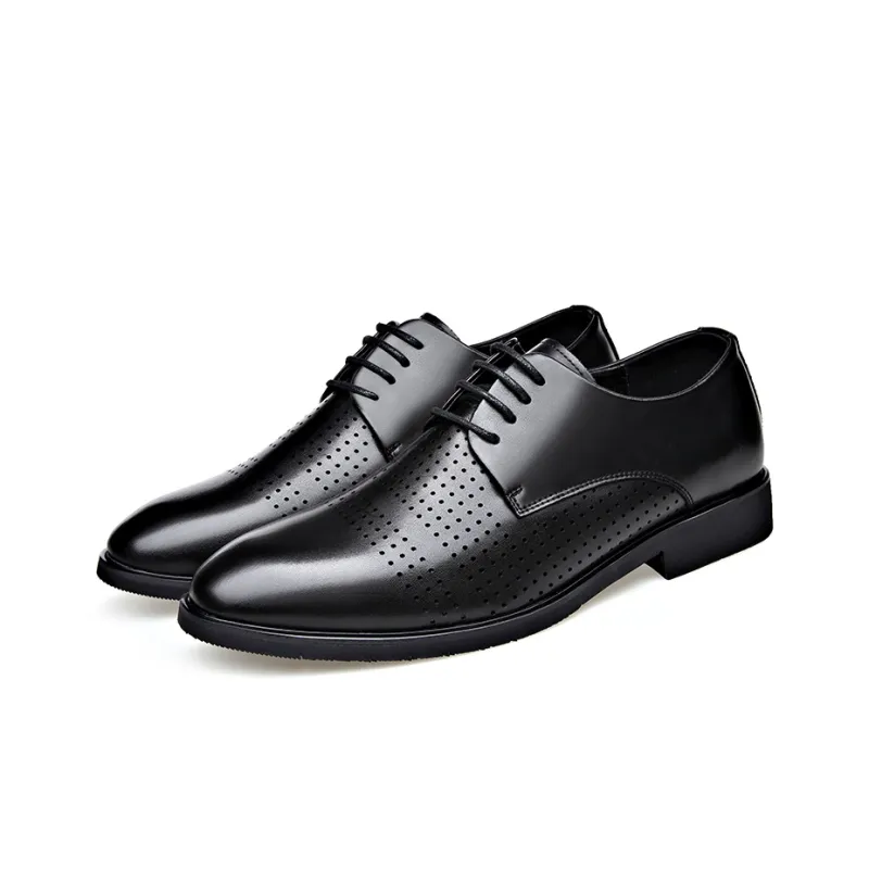 Romon Dress Shoes Men Low Top Black-3