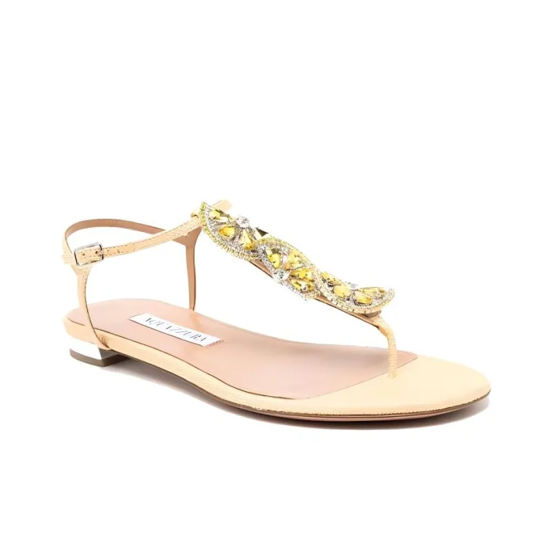 AQUAZZURA Gin Tonic Metallic Sandals-2