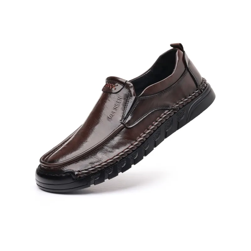 Mulinsen Men's Casual Shoes Men Low Top Black/Dark Brown-8