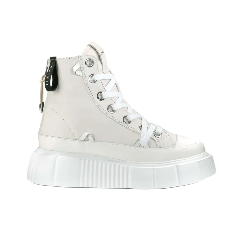 Inuikii Matilda High-Top Skateboard Shoes Women's White-1