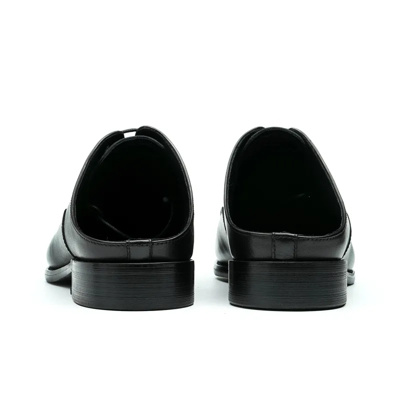 ASTON M.JAZZ Dress Shoes Men Low Top Black/Coffee-4