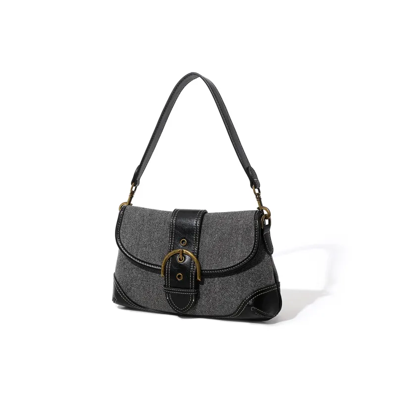 MASTER CANVAS Canvas Canvas Bag Shoulder Bags Regular Women's Denim Black-2