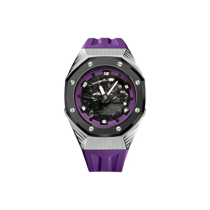 Keppot Compatible With Farm Oak GA 2100 GA 2110 GA B2100 GM 2100 Upgrade Black Panther Watch Cases Unisex-24