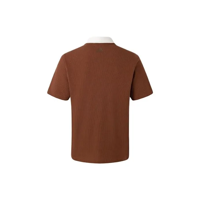 Adidas Polo Shirt Men's Brown/Jade White-1