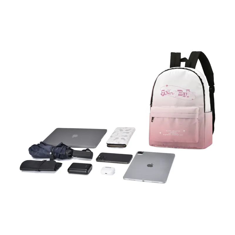 Soundbyte Polyester Backpack Laptop Bag Regular Unisex Pink-3