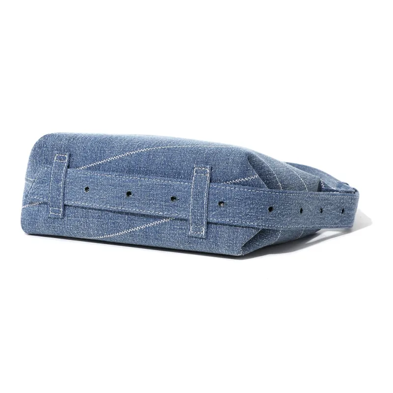 MASTER CANVAS Fabric Shoulder Bag Women's Blue/Black-2