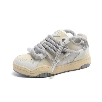 Locke Cushioning Wear Resistant Low Top Skateboard Shoes Men's White Brown