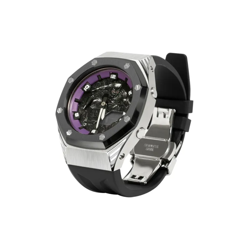 Keppot Compatible With Farm Oak GA 2100 GA 2110 GA B2100 GM 2100 Upgrade Black Panther Watch Cases Unisex-22