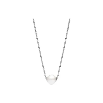 Pandora 925 Silver Pearl Synthetic Cubic Zirconia Necklaces Women's Silver
