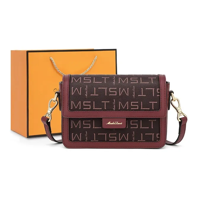 MashaLanti Pvc Shoulder Bag Regular Women's Dark Brown & Apricot/Brown/Coffee-22