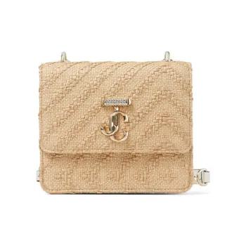 Jimmy Choo Small Avenue Raffia Shoulder Bag