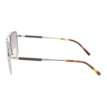 FERRAGAMO Titanium Aviator Sunglasses Men's Silver