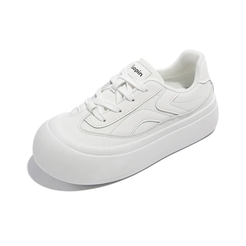TUOPIN Pie Shoes Anti Slip Wear Resistant Skateboard Shoes Women's White-1