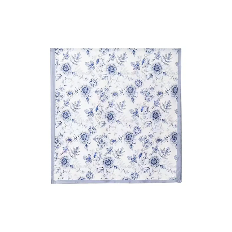 Eucalyptus Ornamentation Silk Scarves Women's-2