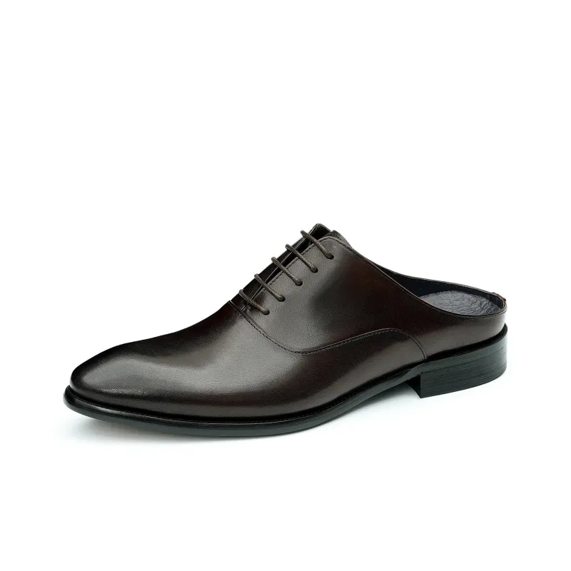 ASTON M.JAZZ Dress Shoes Men Low Top Black/Coffee-9