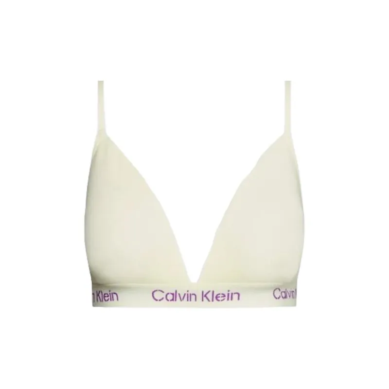CK/Calvin Klein LGHT LINED TRIANGLE Bra Europe Version Women's Beige-0