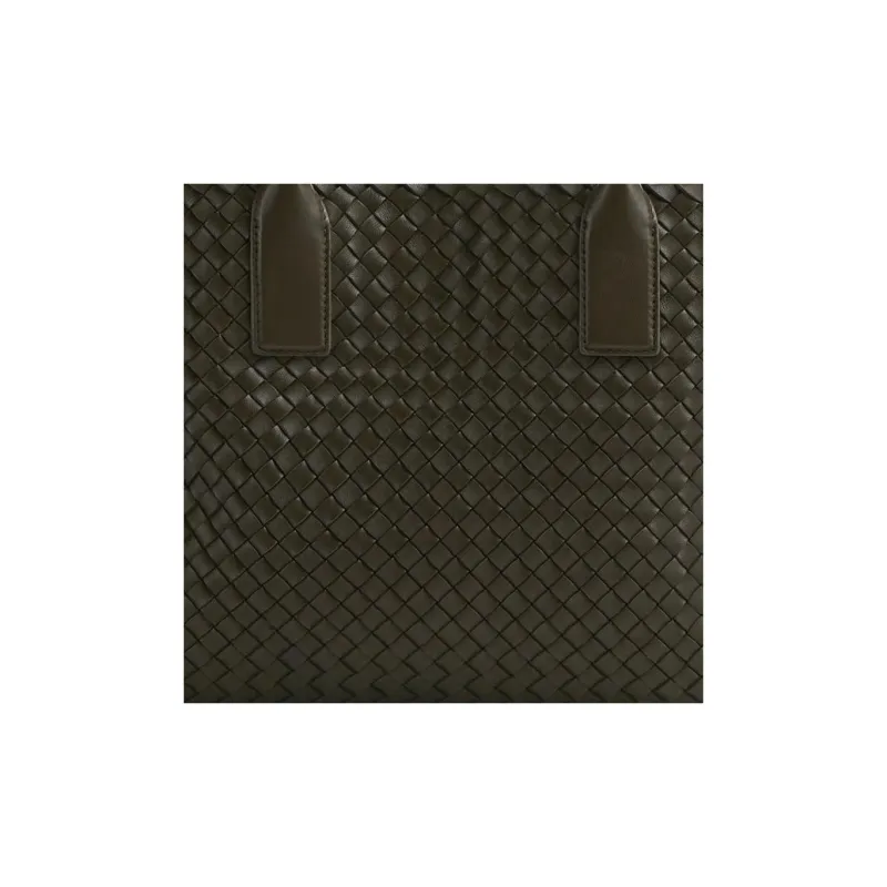 Bottega Veneta Lambskin Tote Bag Shopping Bag Handbag Medium Size Women's Khaki-3