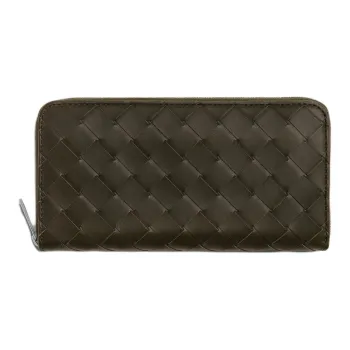 Bottega Veneta Calfskin Wallet Men's Dark Brown & Light Brown