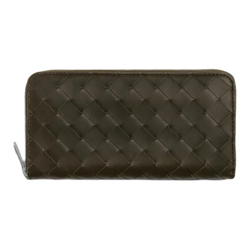 Bottega Veneta Calfskin Wallet Men's Dark Brown & Light Brown