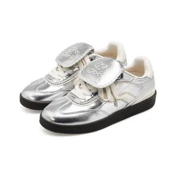 Cat&Sofa Height Increasing Low Top Skateboard Shoes Unisex Matte Silver
