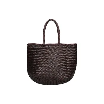 Dragon Diffusion Buffalo Leather Tote Bag, Shopping Bag, Handbag Small Size Women's Brown
