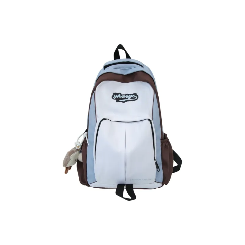 Alcohol Dragon Nylon Backpack Unisex Black/Brown & Light Blue/Pink/Gray-0