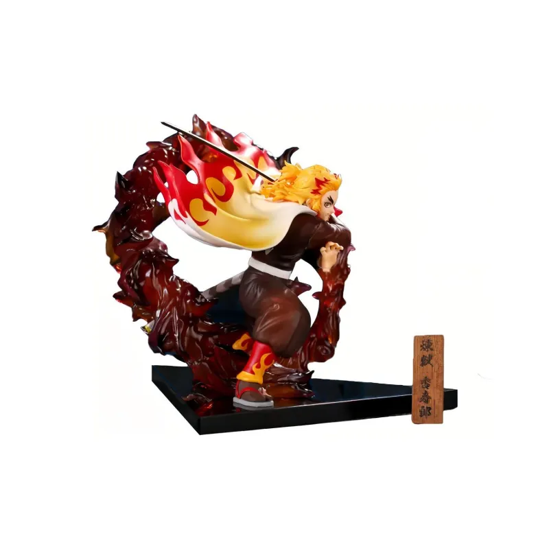 BANDAI Kyojuro Rengoku BNTSH BN Figure Demon Slayer  Kimetsu No Yaiba Wielding The Blade At Daybreak 17cm Scale Figures-2