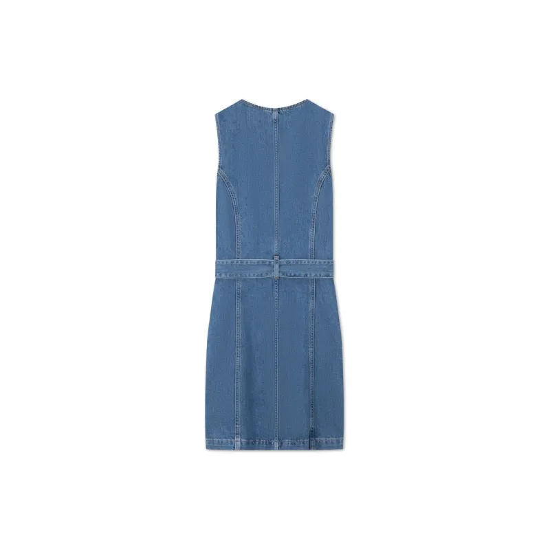 Tommy Hilfiger Sleeveless Dress Women's Denim Blue-1