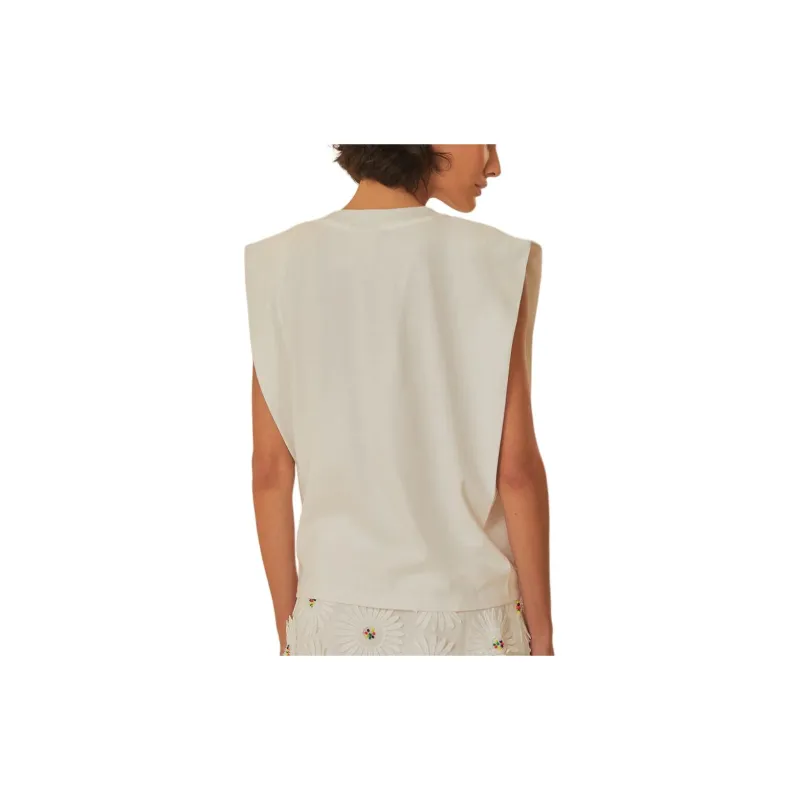 Farm Rio Floral-beaded T-shirt-1