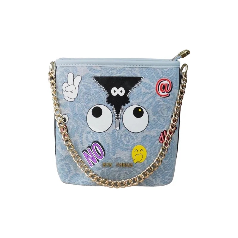 EYE THEME Denim Crossbody Bag Trumpets Women's That Blue-0