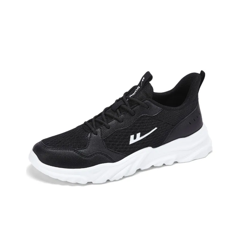 WARRIOR Running Shoes Men Low Top White Gray/Black White/Pure Black-5
