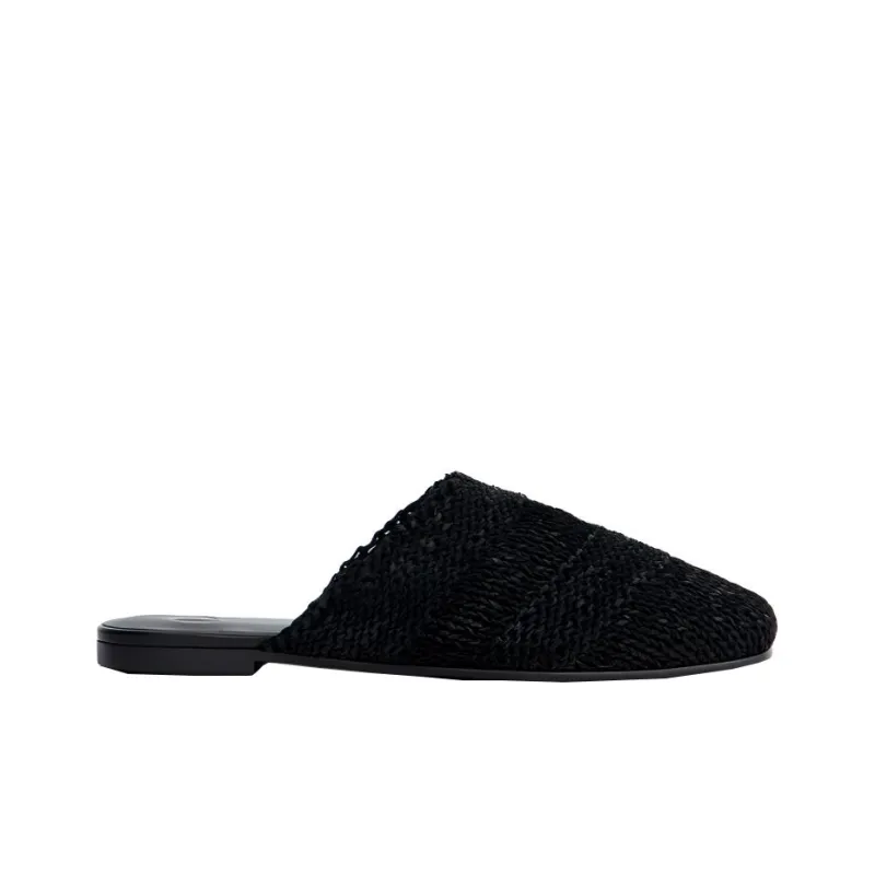 12 STOREEZ Interwoven Leather Mules Women's-1