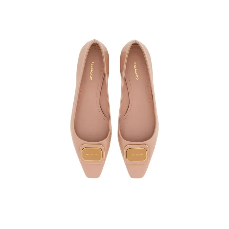 FERRAGAMO New Vara Leather Pumps-3