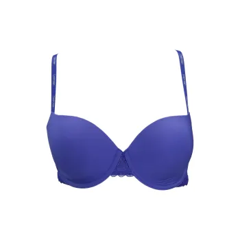CK/Calvin Klein LIGHTLY LINED BALCON Bra Europe Version Women's Blue Purple