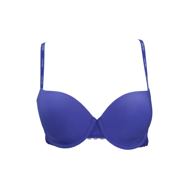 CK/Calvin Klein LIGHTLY LINED BALCON Bra Europe Version Women's Blue Purple-0