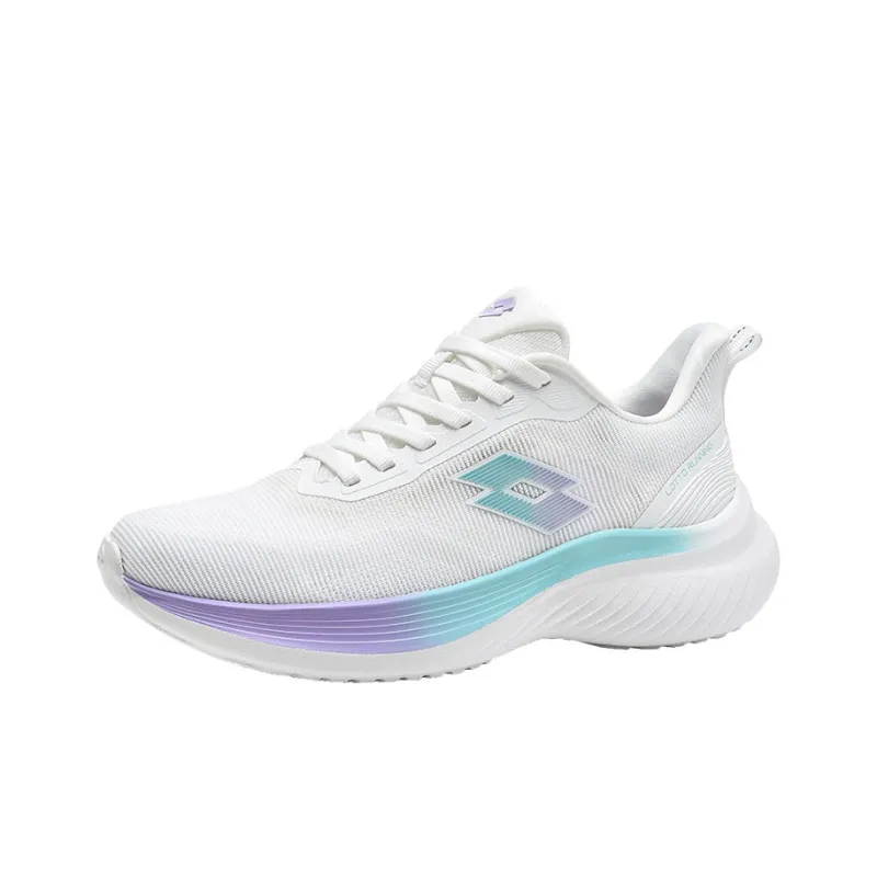 LOTTO Bai Ju 1.0 Cushioning Anti Slip Wear Resistant Breathability Low Top Running Shoes Women's White-1