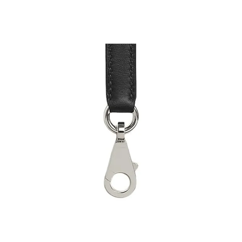 HERMES Swift Calfskin Bag Straps Women's Black-4